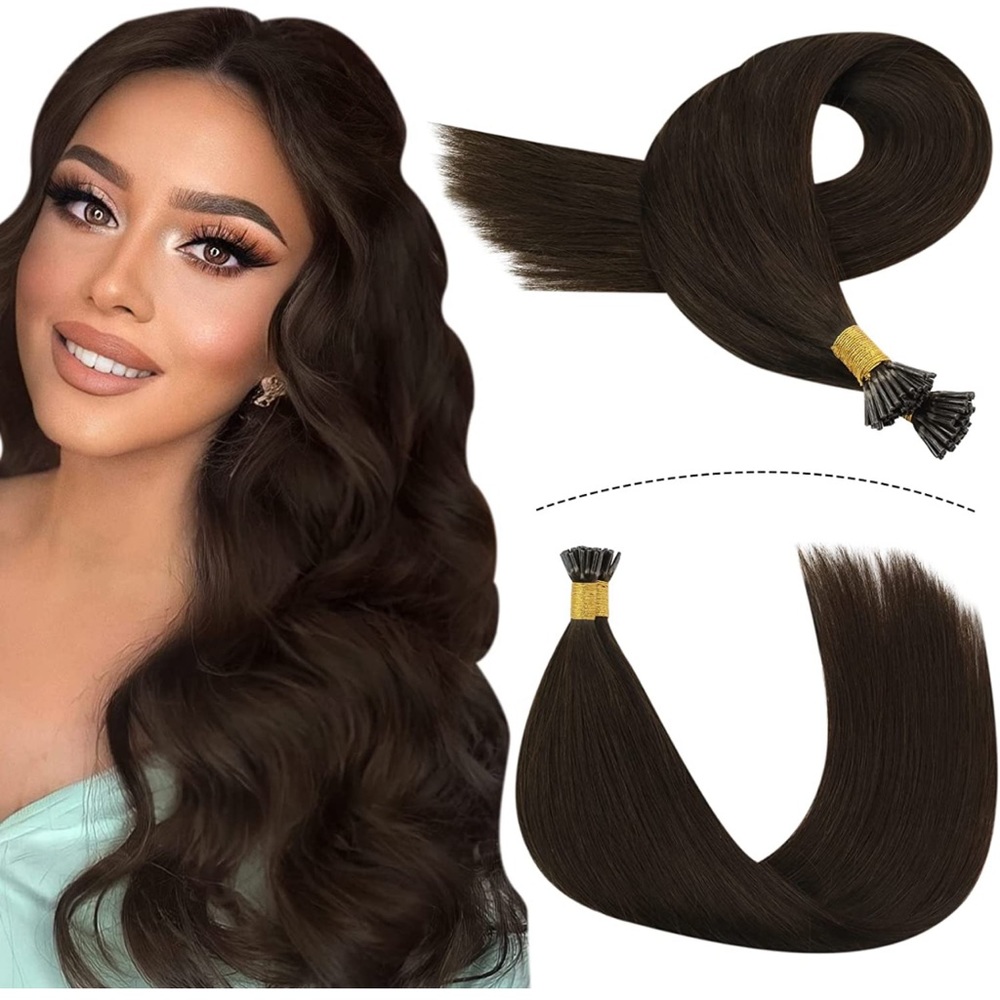 Hair Extensions Human Hair Brown 24 Inch Remy Dark Brown 50 Strands 50G